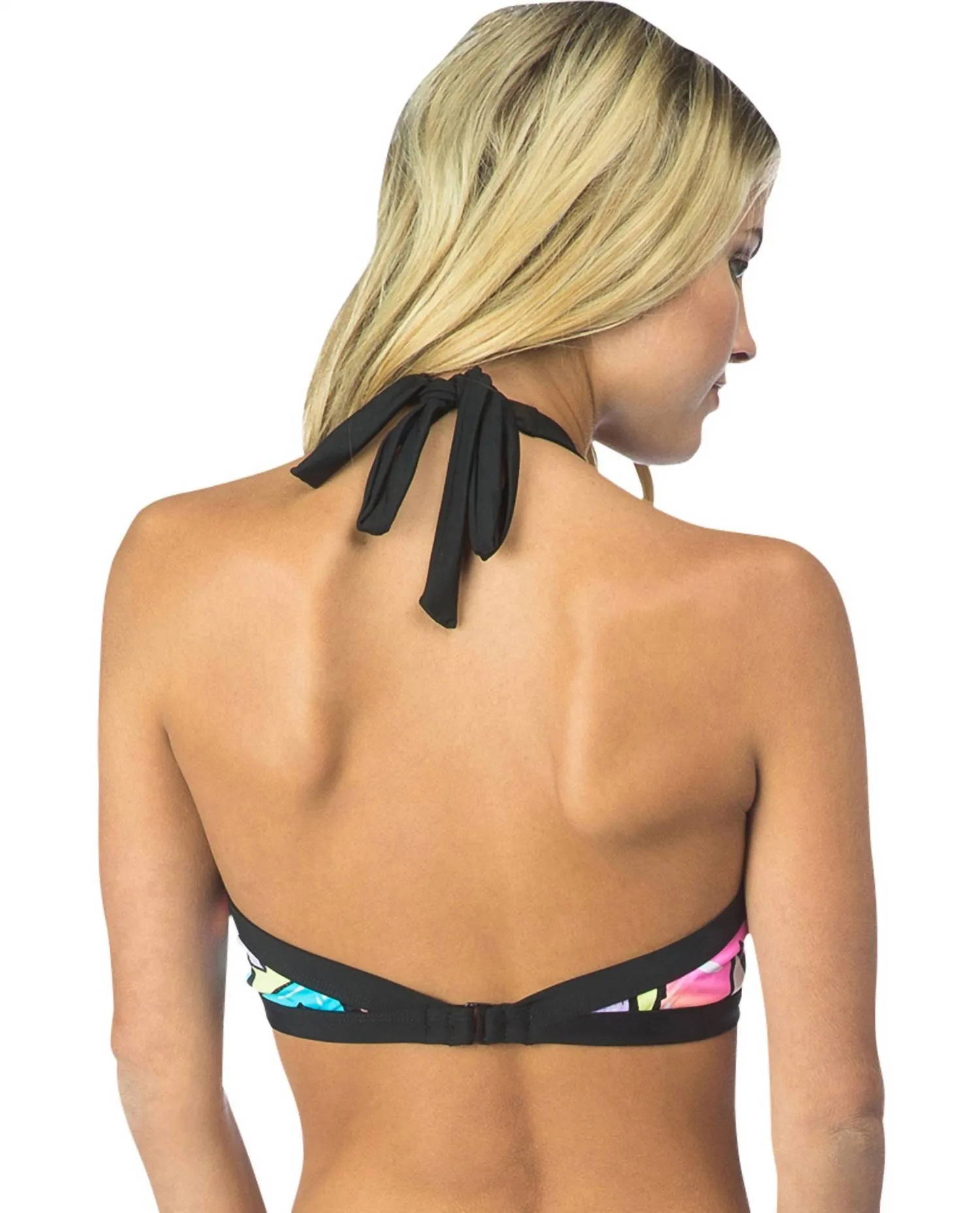 Bandeau Halter Bikini Top In Bik Downtown Funk