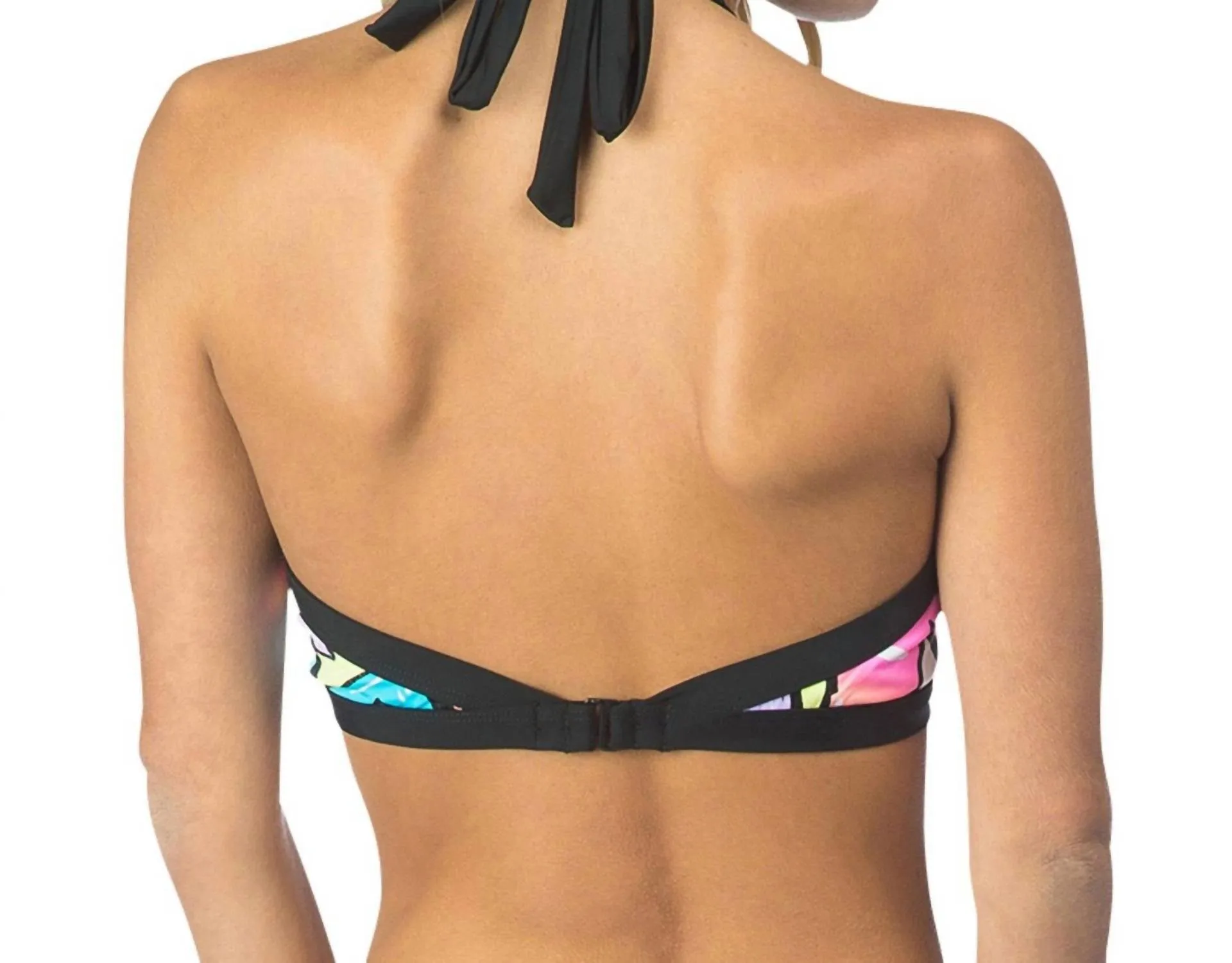 Bandeau Halter Bikini Top In Bik Downtown Funk