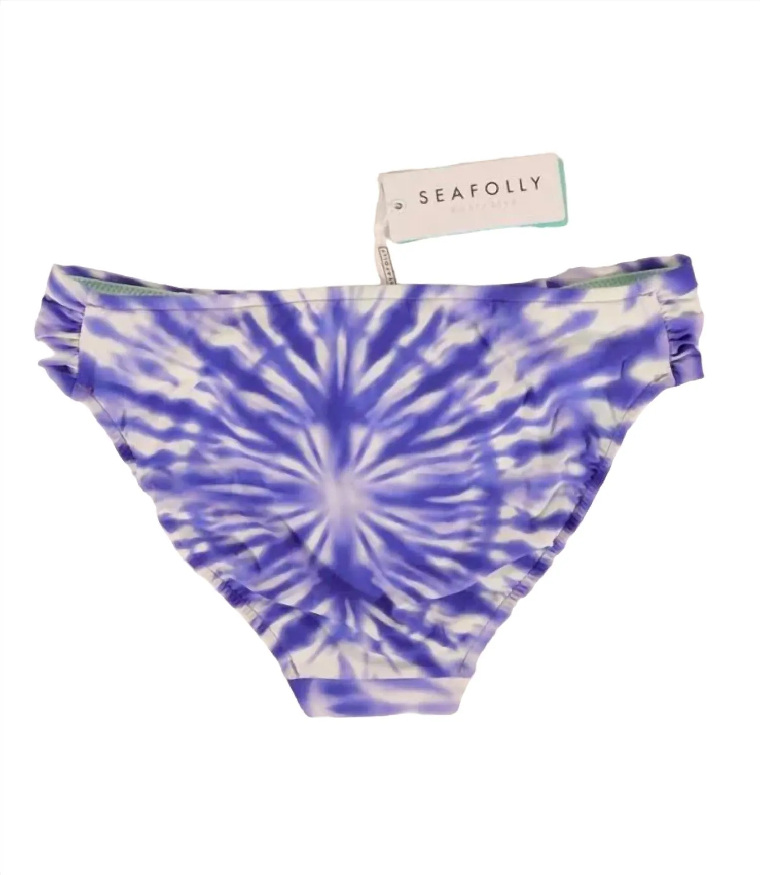 Beach Break Ruched Side Retro Bottom In Dazzling Blue