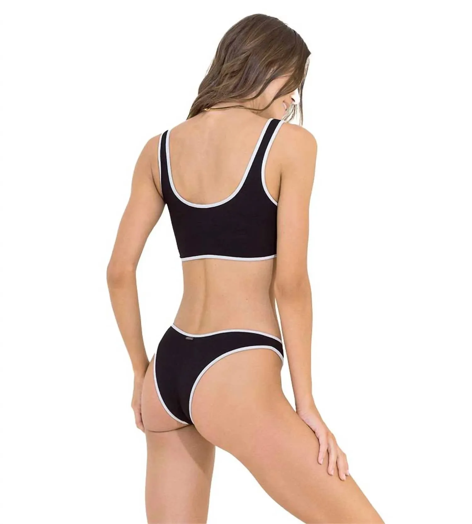 Black Tulip Splendid High Leg Bikini Bottom In White