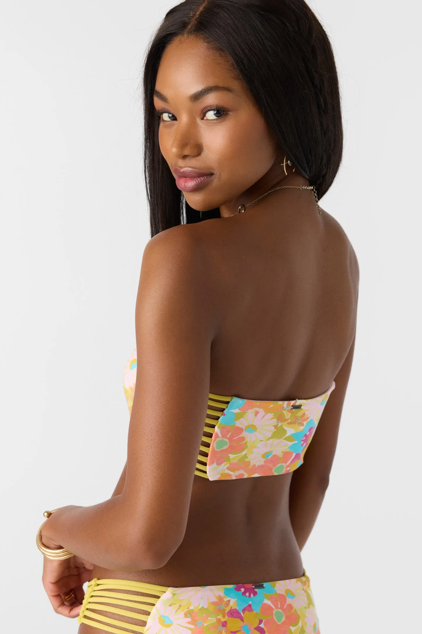 BRASILIA FLORAL BELLS BANDEAU TOP