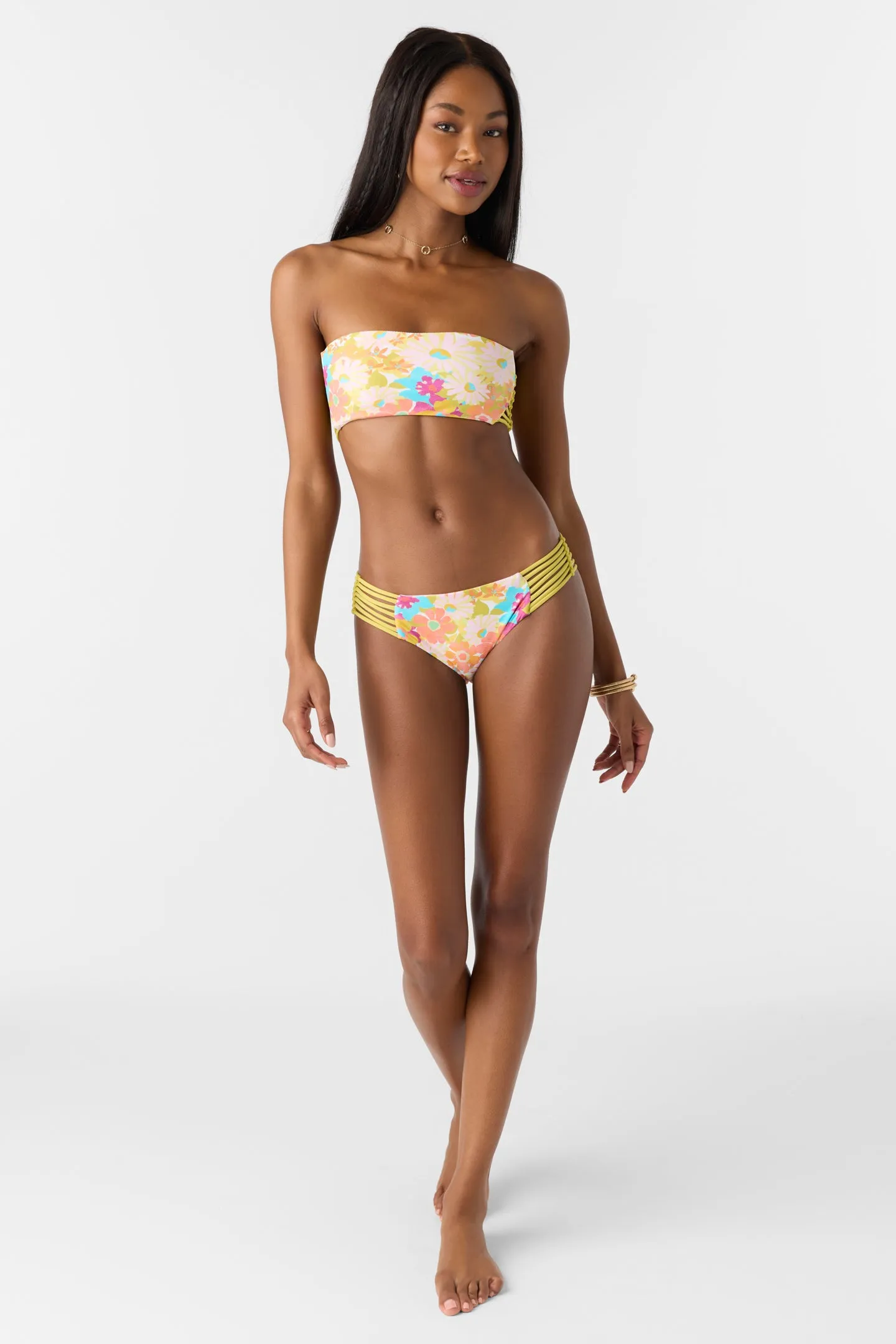 BRASILIA FLORAL BELLS BANDEAU TOP
