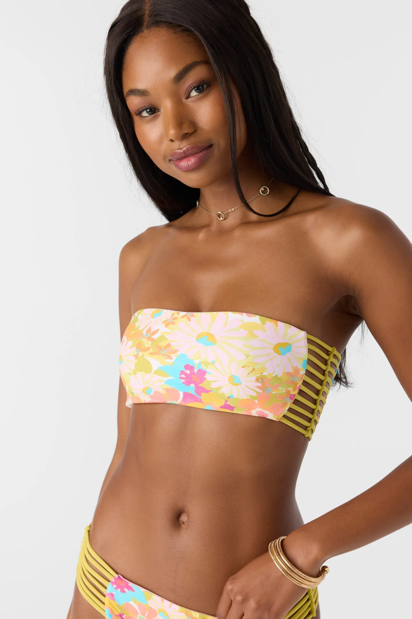BRASILIA FLORAL BELLS BANDEAU TOP