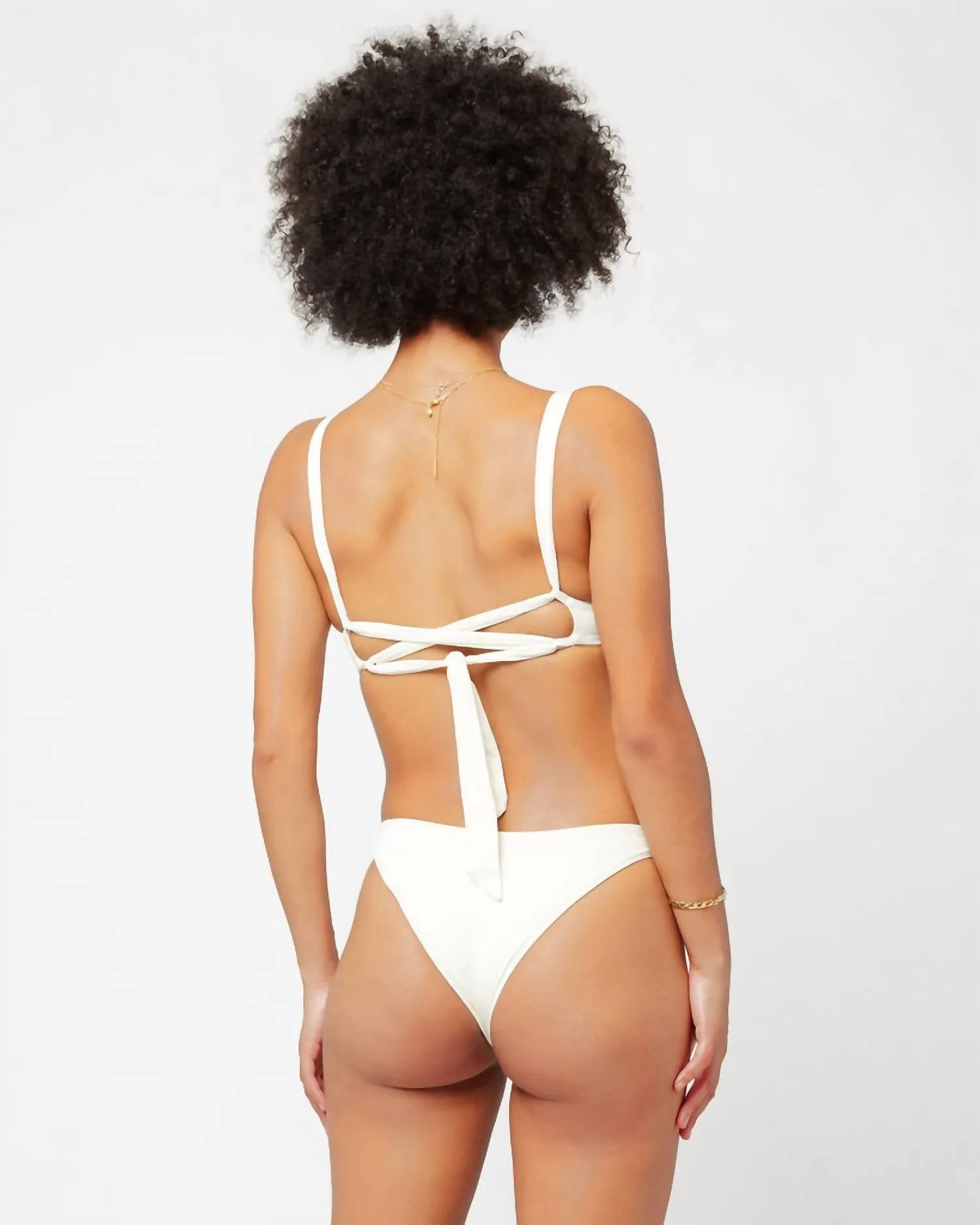 Camellia Bikini Top In Cream