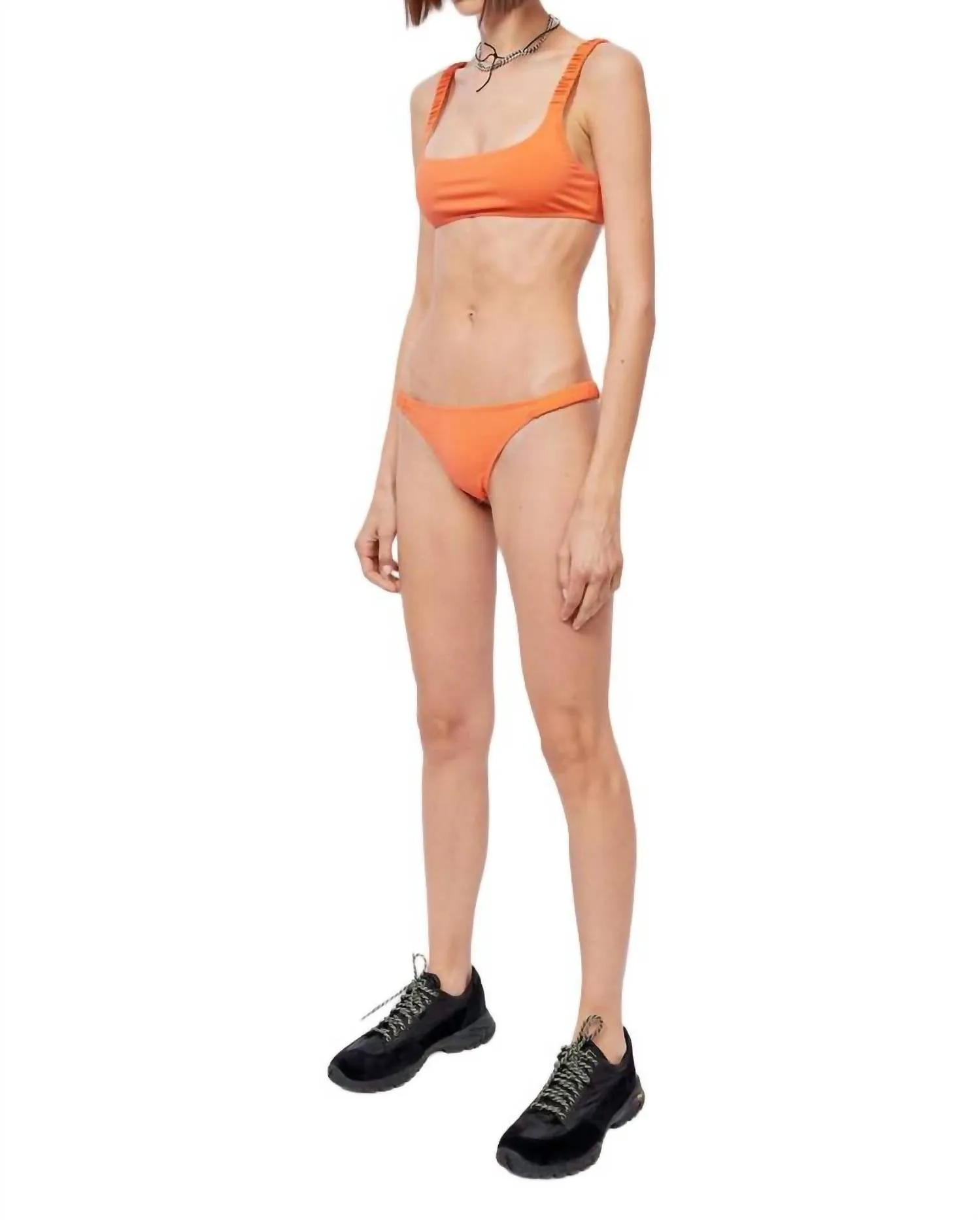 Corossol Bikini Bottom In Tangerine