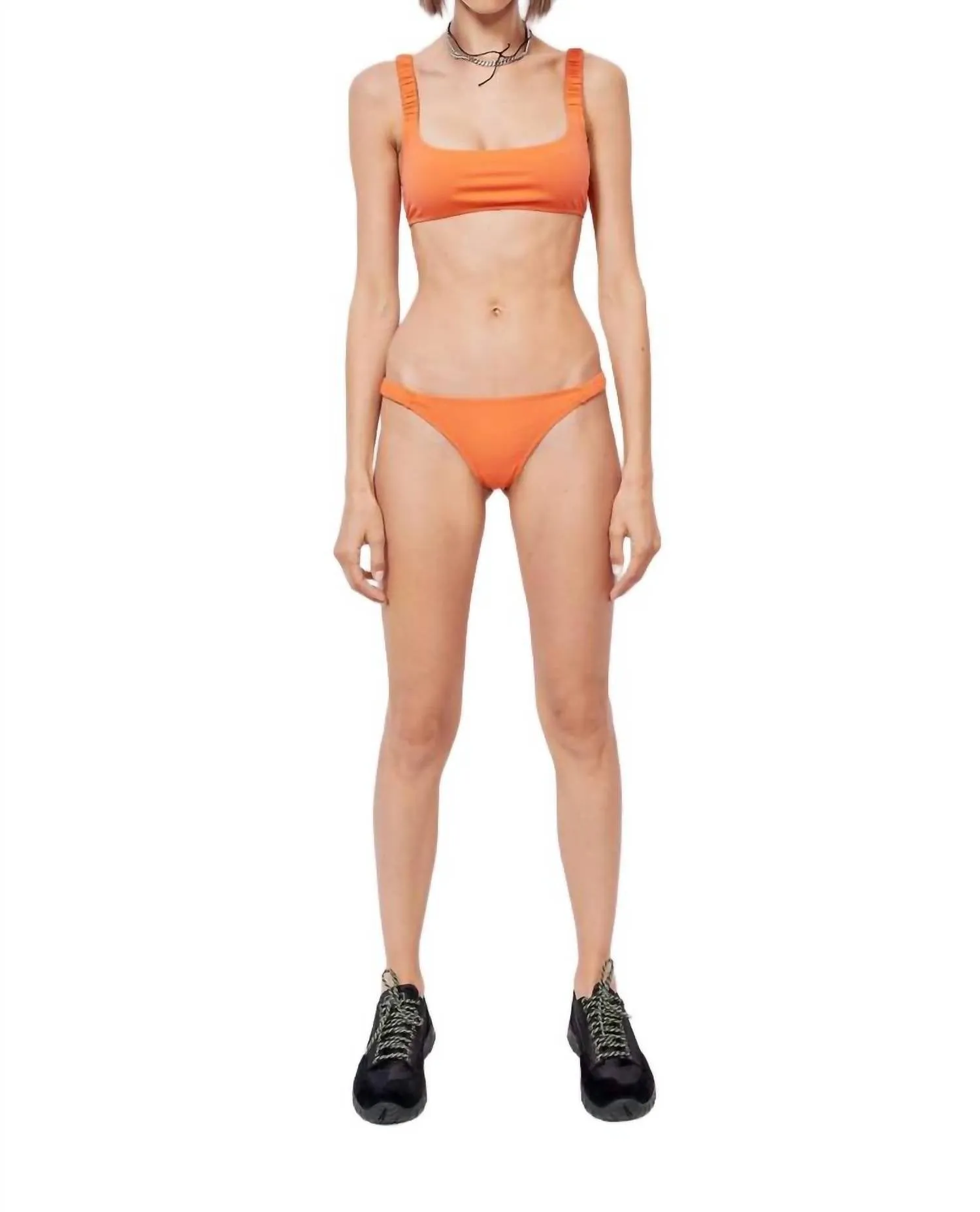 Corossol Bikini Bottom In Tangerine
