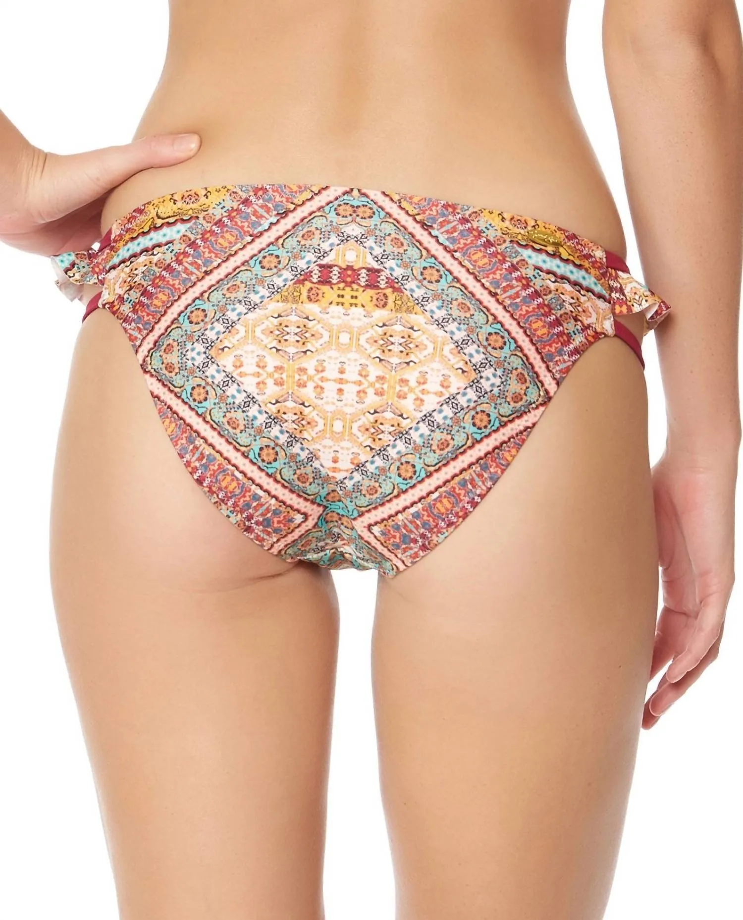 Day Tripper Ruffle Hipster Bikini Bottom In Pink