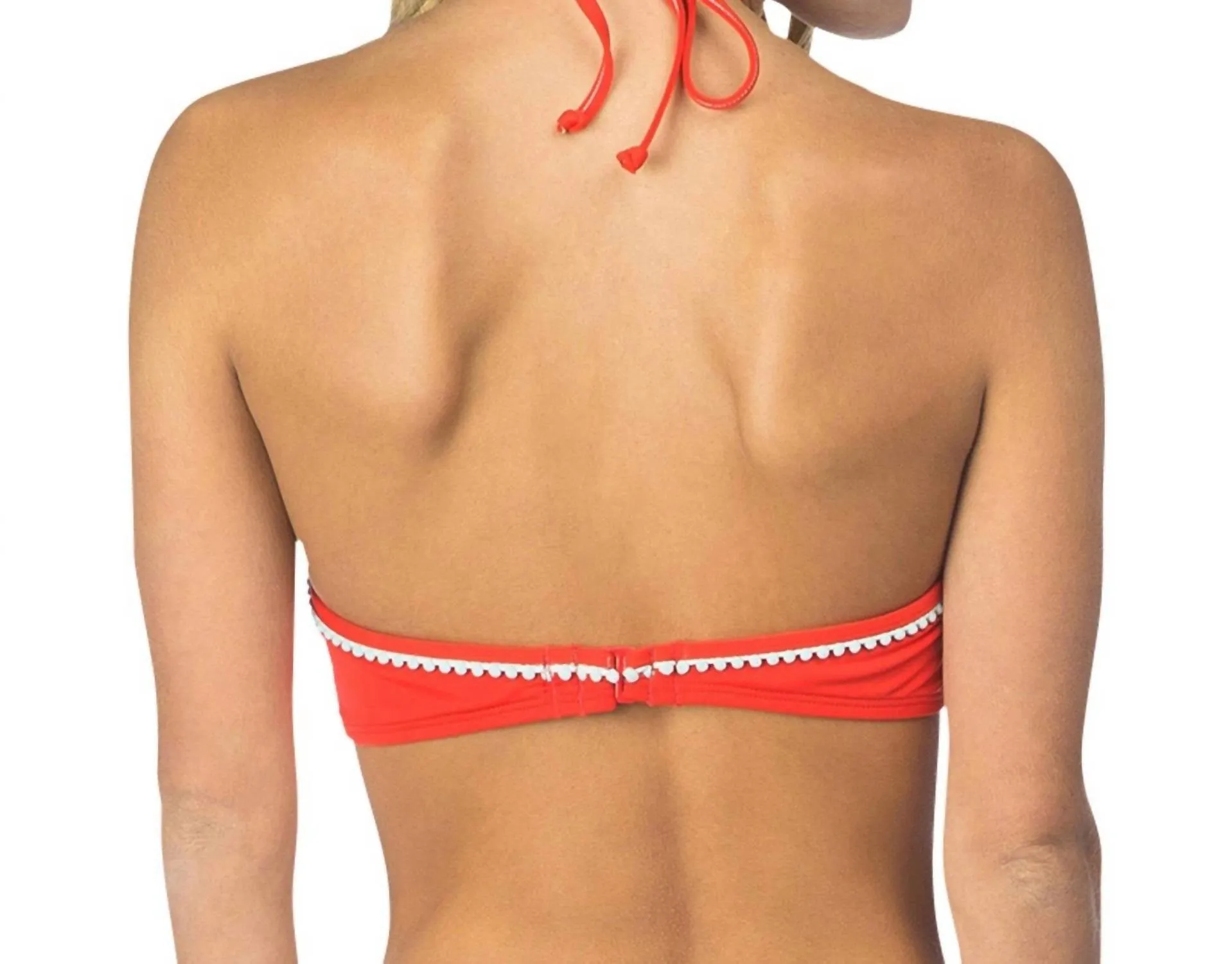 Embroidered Triangle Bikini Top In Bik Bright Eyed Girl
