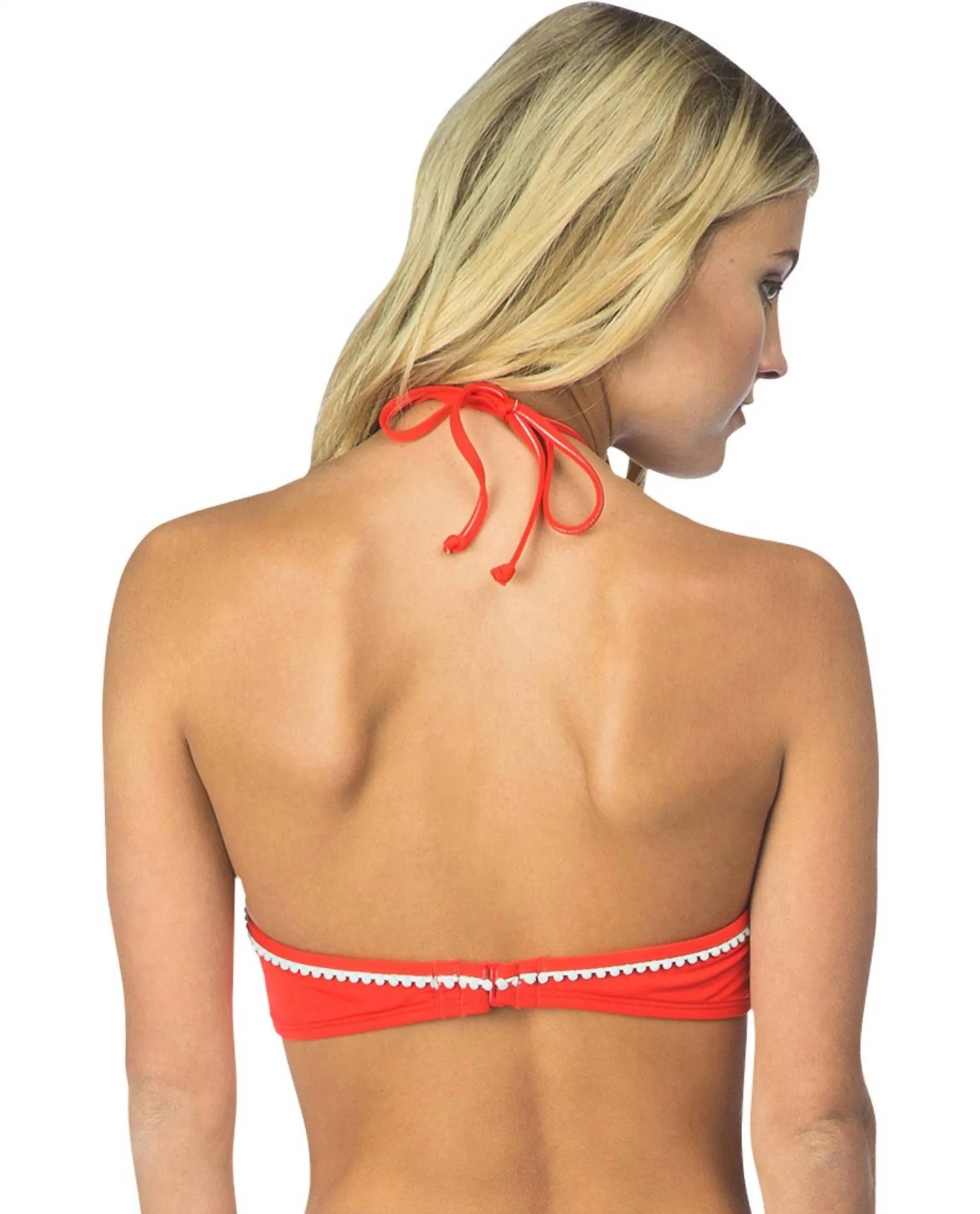 Embroidered Triangle Bikini Top In Bik Bright Eyed Girl