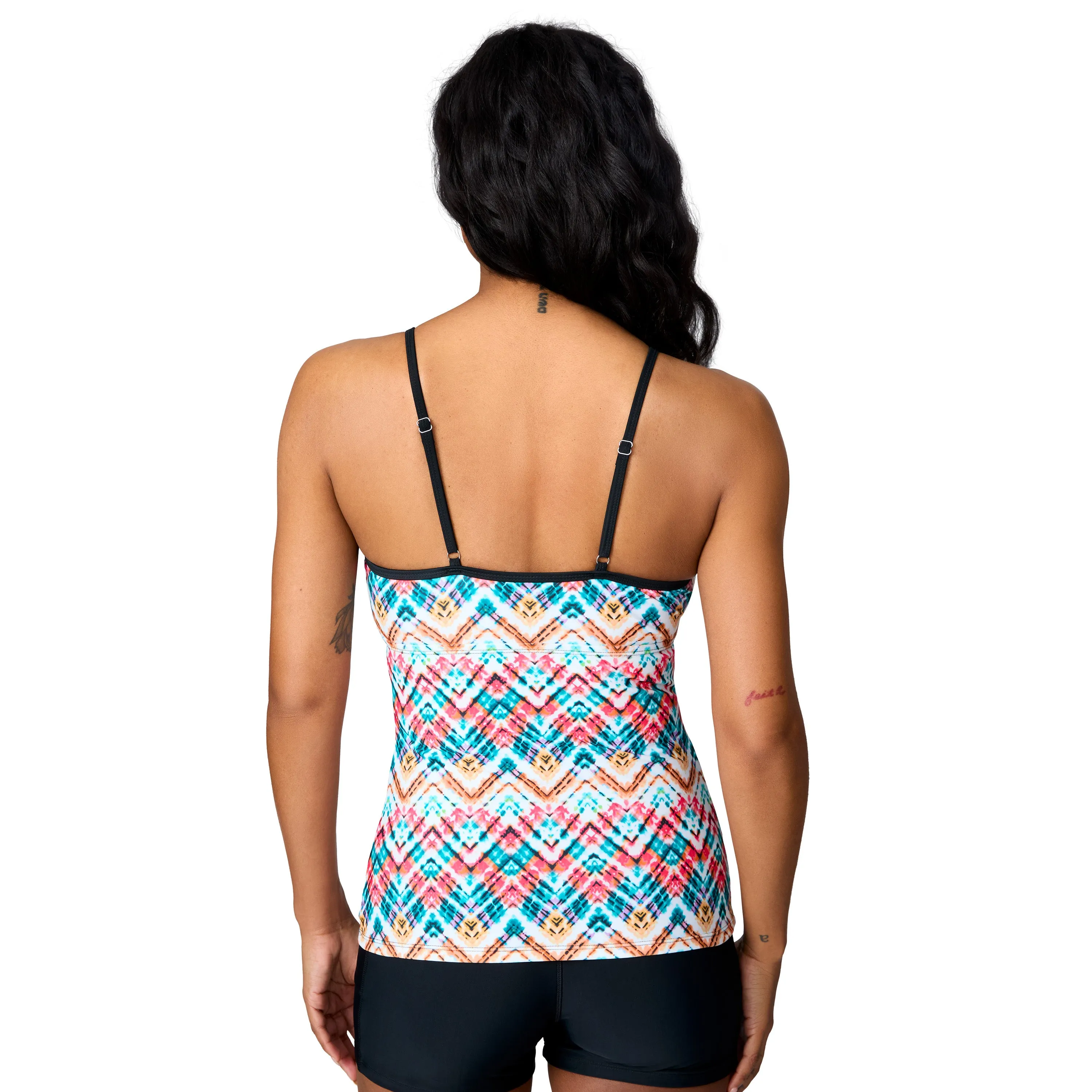 Free Country Women's 2-in-1 Keyhole Tankini Top