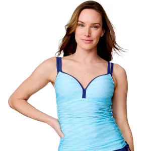 Free Country Women's Double Strap Tankini Top