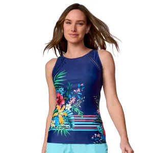 Free Country Women's High Neck Tankini Top