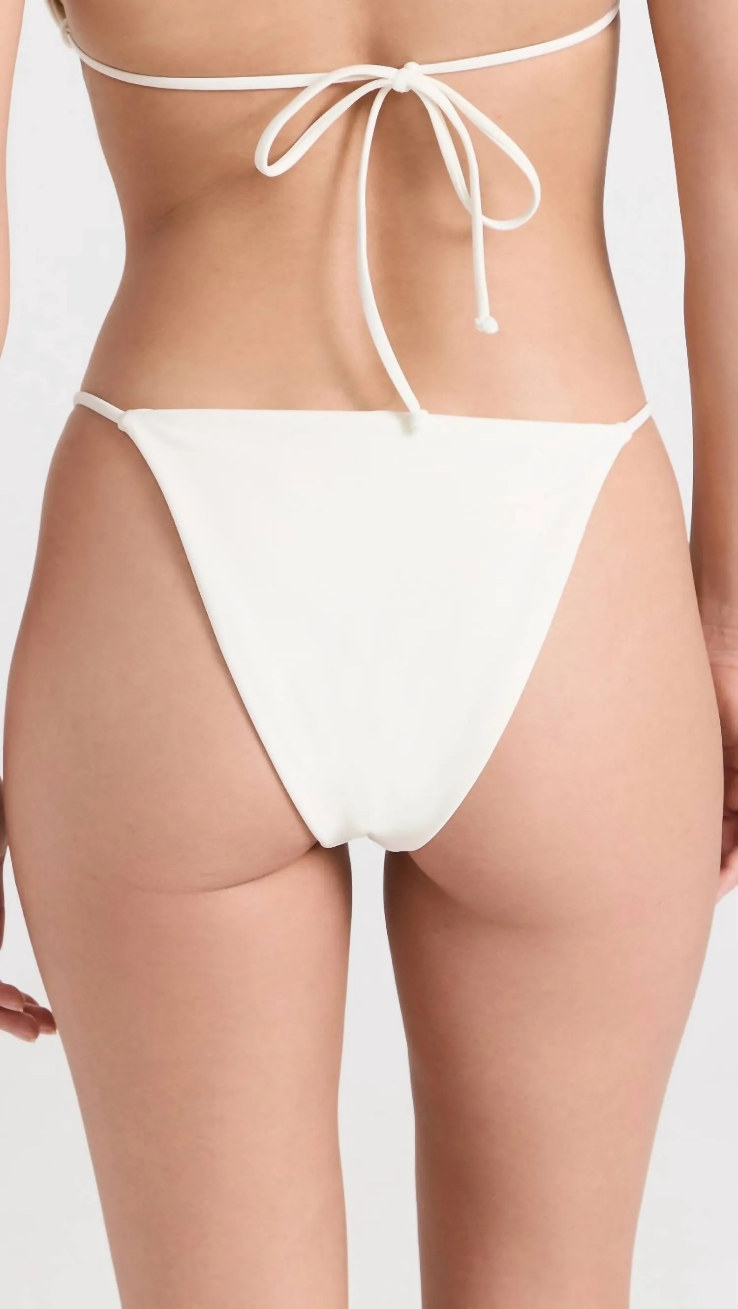 Giada Bikini Bottoms In Off White Crystal