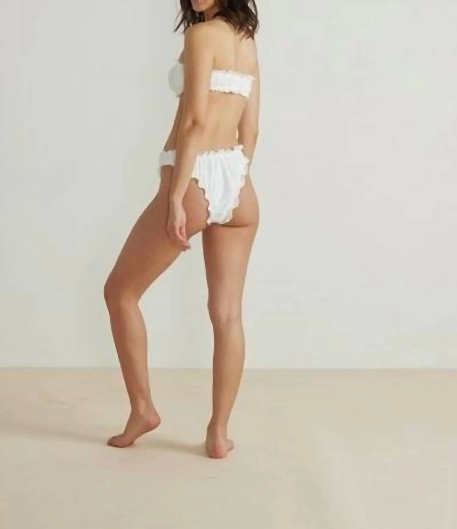 Harriet Bandeau Bikini Top In White