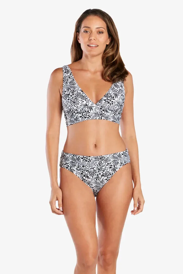 Helen Jon Underwear Womens Large White Black Tropical Convertible Hipster ERK571