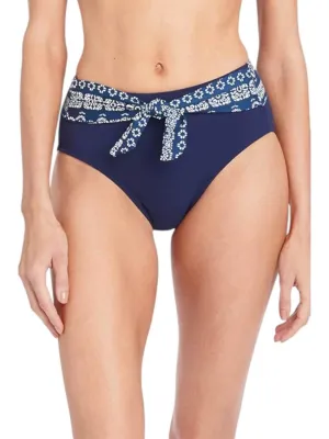 Isla Bandana High Waist Bikini Bottom In Cornflower