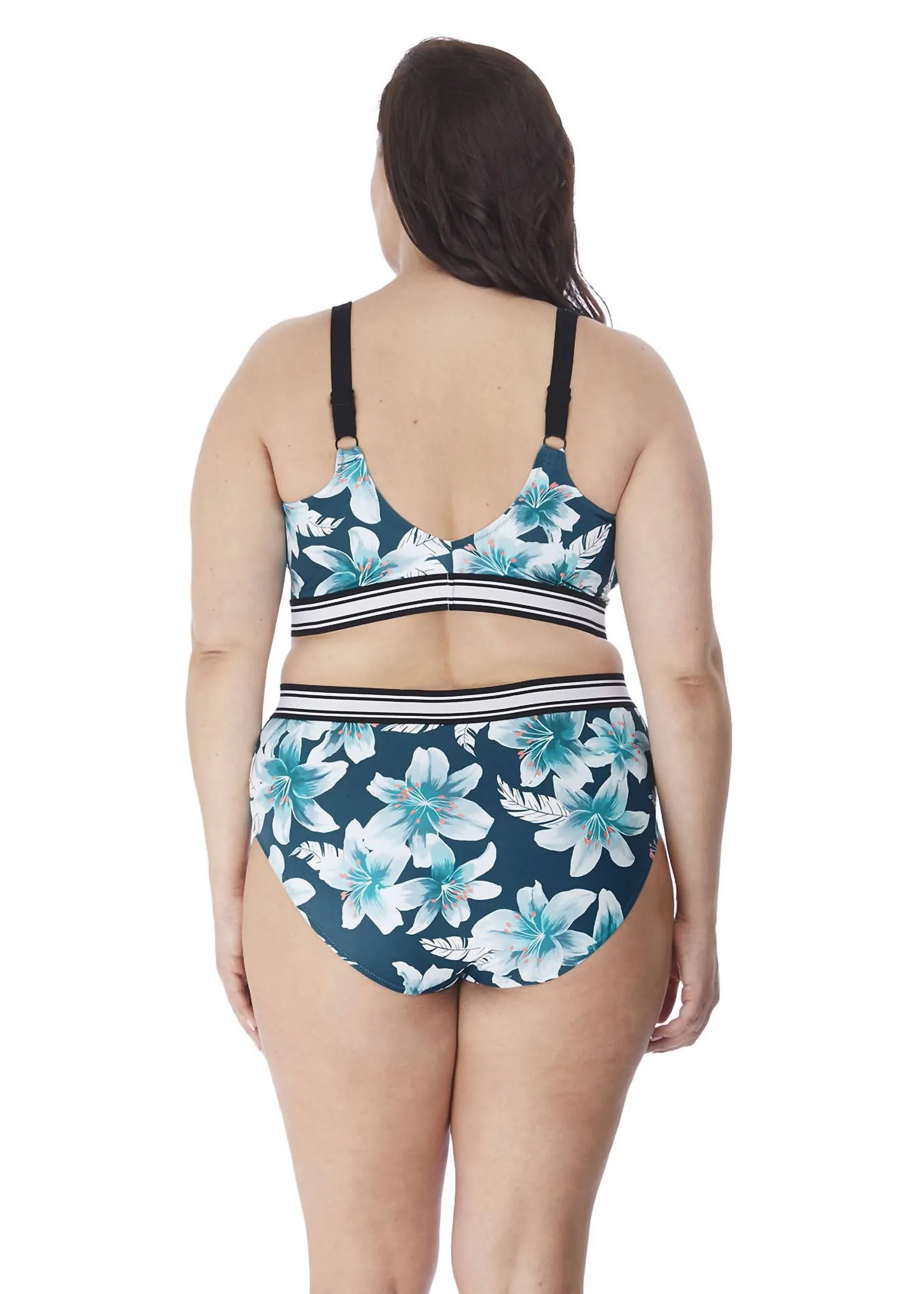 Island Lily Sweetheart Crop Bikini Top In Petrol