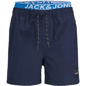 Jack & Jones Junior Navy Blazer Jpstmaui Jjswim Db Wb Neon Akm Jnr