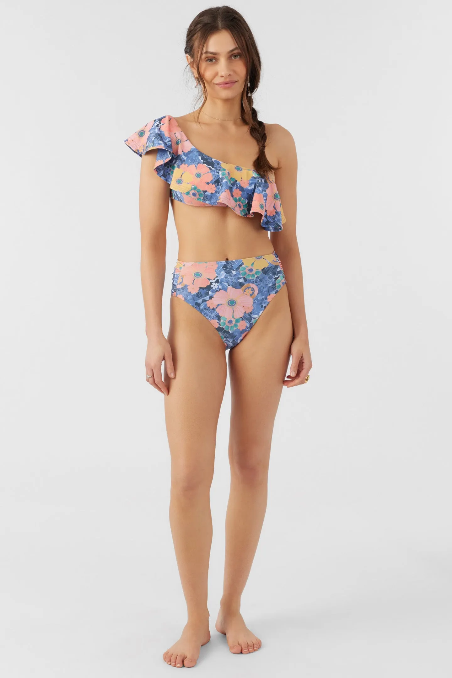 JADIA FLORAL LONG BEACH HIGH WAIST CHEEKY BOTTOMS