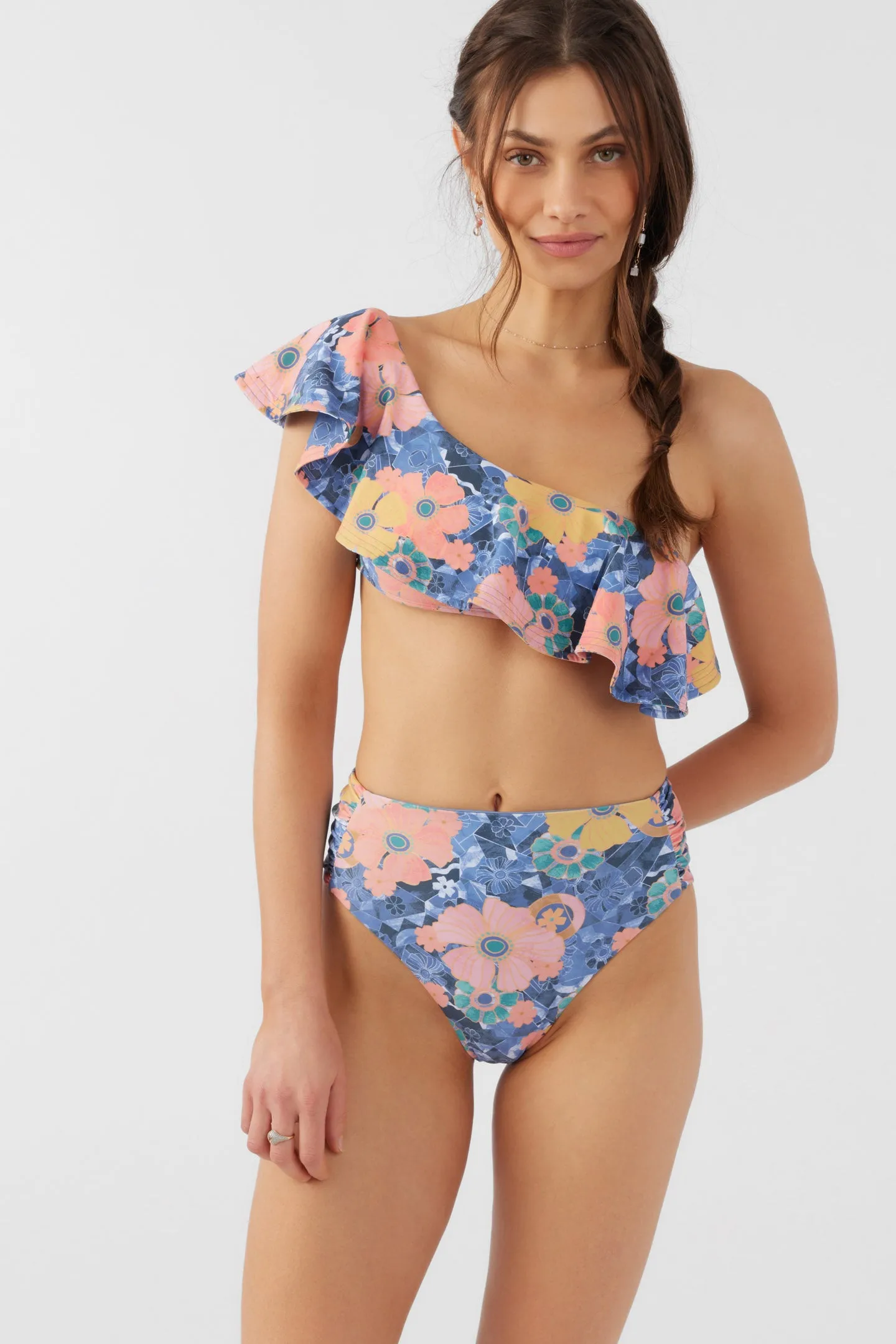 JADIA FLORAL LONG BEACH HIGH WAIST CHEEKY BOTTOMS
