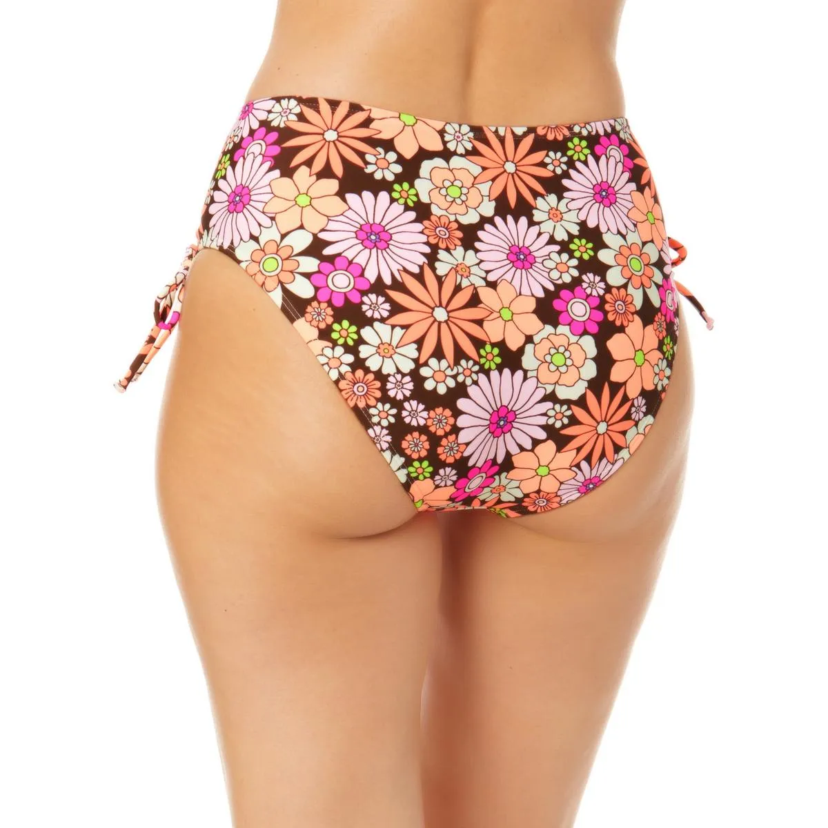 Juniors Womens Floral Print High Waist Swim Bottom Separates
