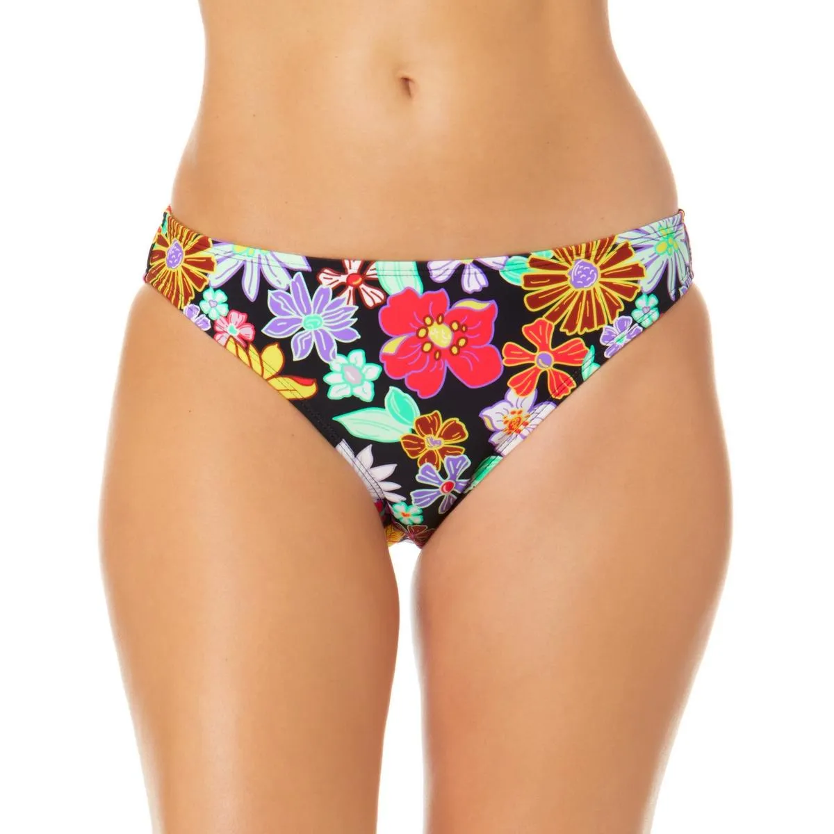 Juniors Womens Floral Print Hipster Swim Bottom Separates