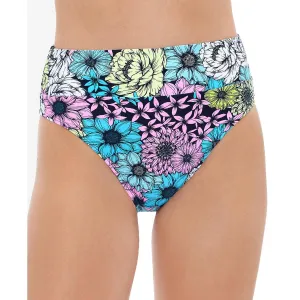 Juniors Womens High Waist Floral Print Swim Bottom Separates