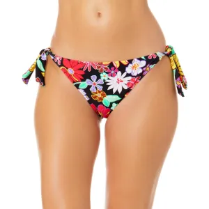 Juniors Womens Side Tie Floral Print Swim Bottom Separates
