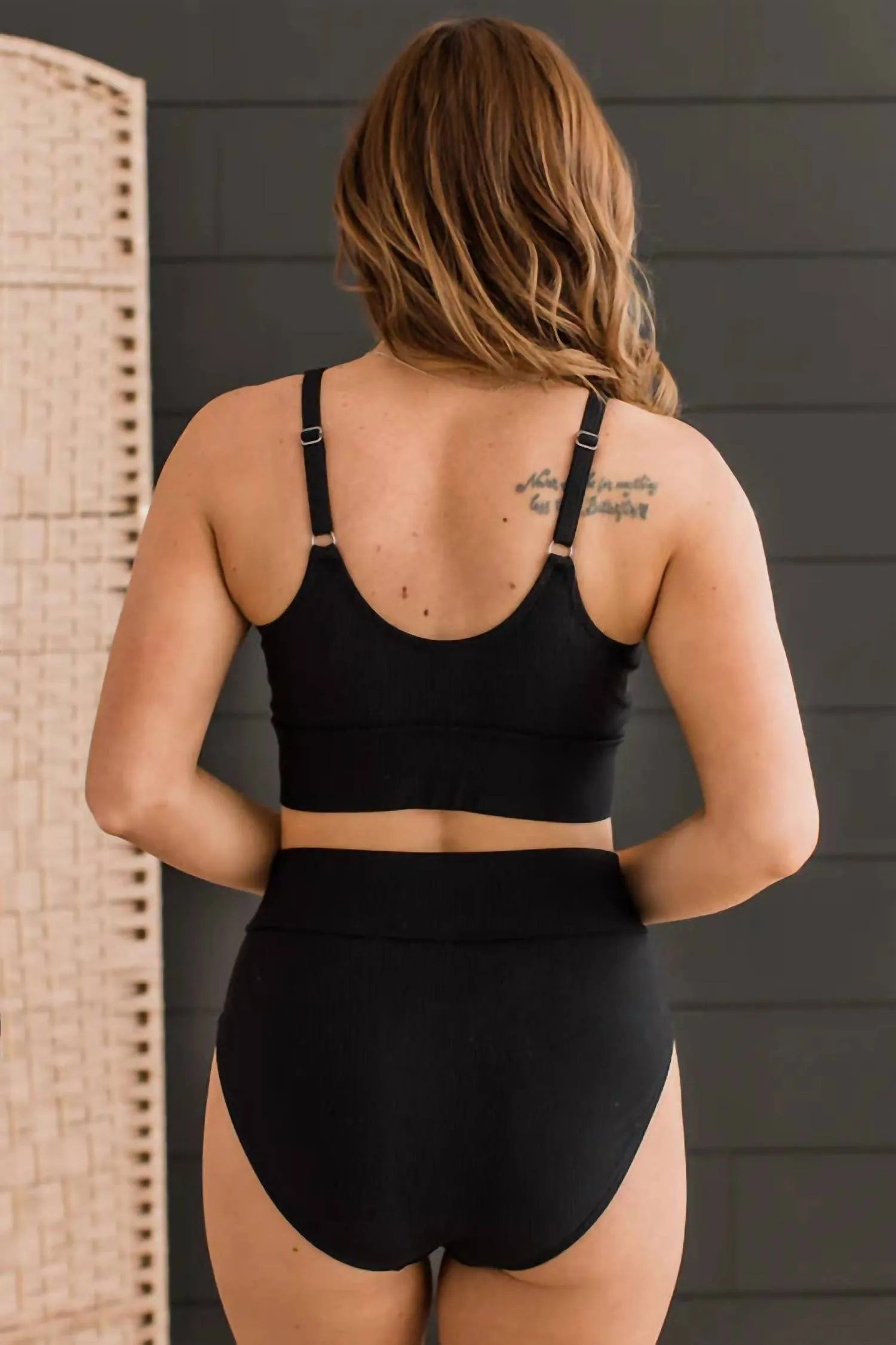 Kissed By The Sun Bikini Swim Top In Black