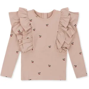 Konges Sljd Manuca Frill Swim Blouse Cherry Blush