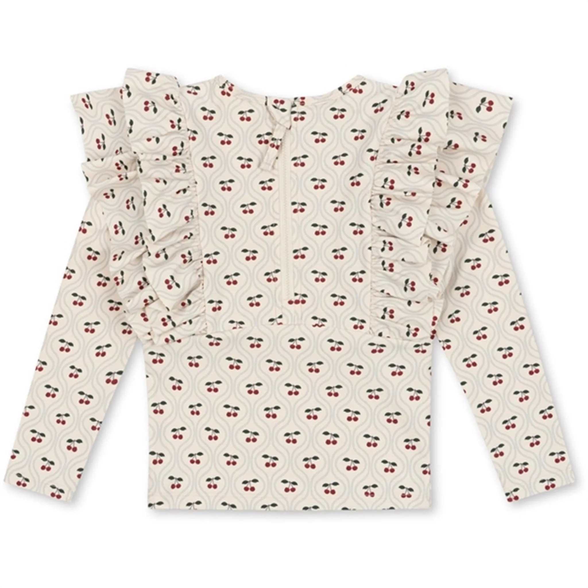 Konges Sljd Manuca Frill Swim Blouse Cherry Motif