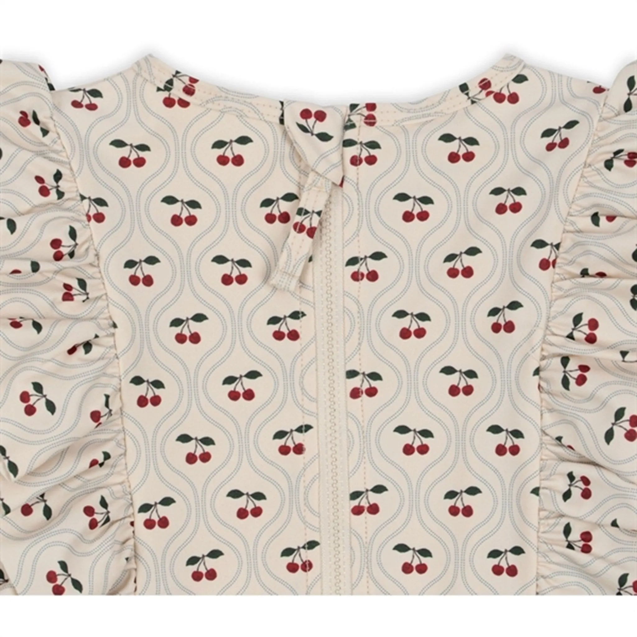 Konges Sljd Manuca Frill Swim Blouse Cherry Motif