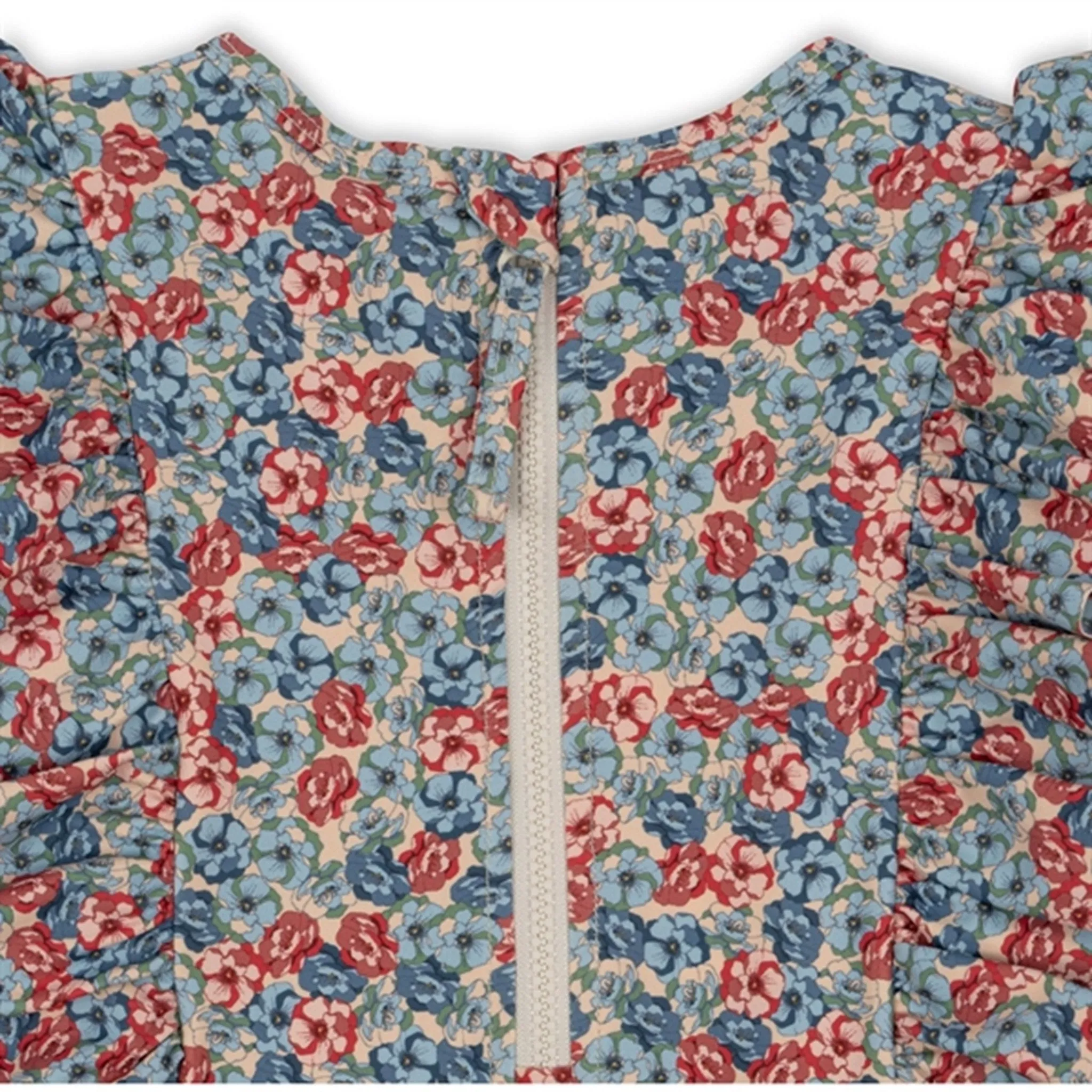 Konges Sljd Manuca Frill Swim Blouse Rosie Blue