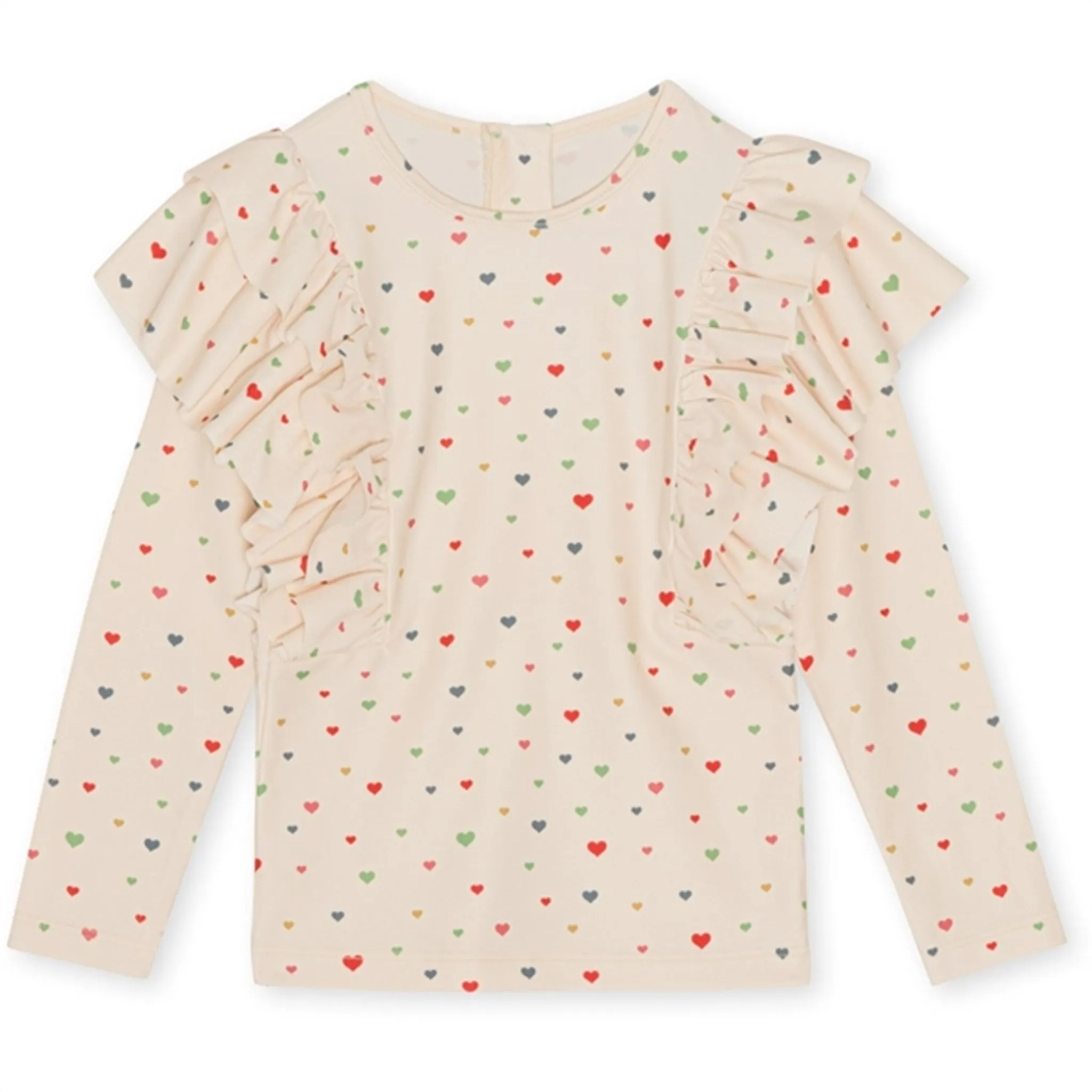 Konges Sljd Multi Hearts Manuca Frill UV Swim Blouse