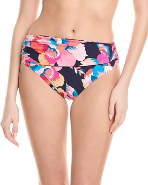 La Blanca Mid-Waist Overlap Sash Bikini Bottom
