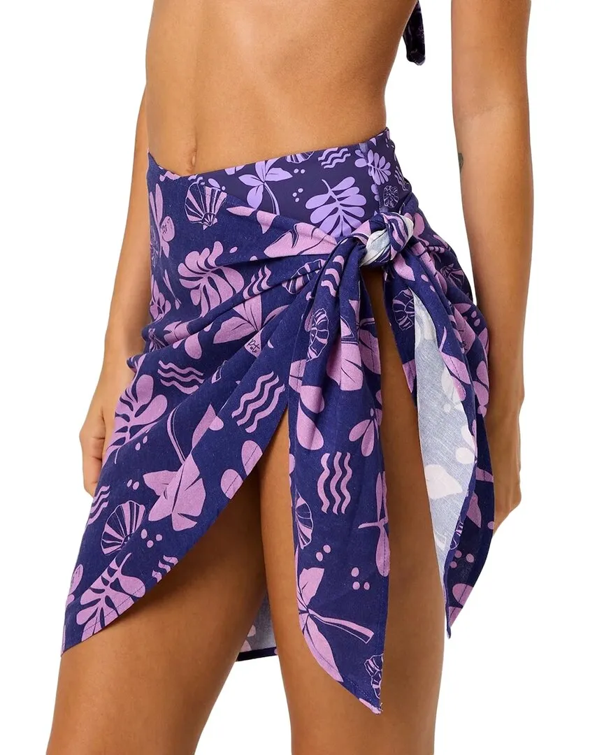 La Porte Short Tie-Side Sarong Coverup