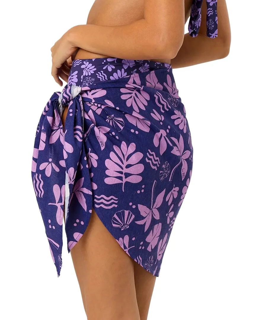 La Porte Short Tie-Side Sarong Coverup