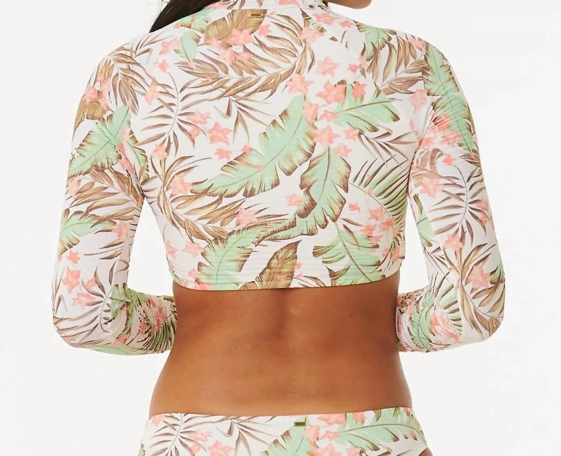 La Quinta Cropped Rashguard In White