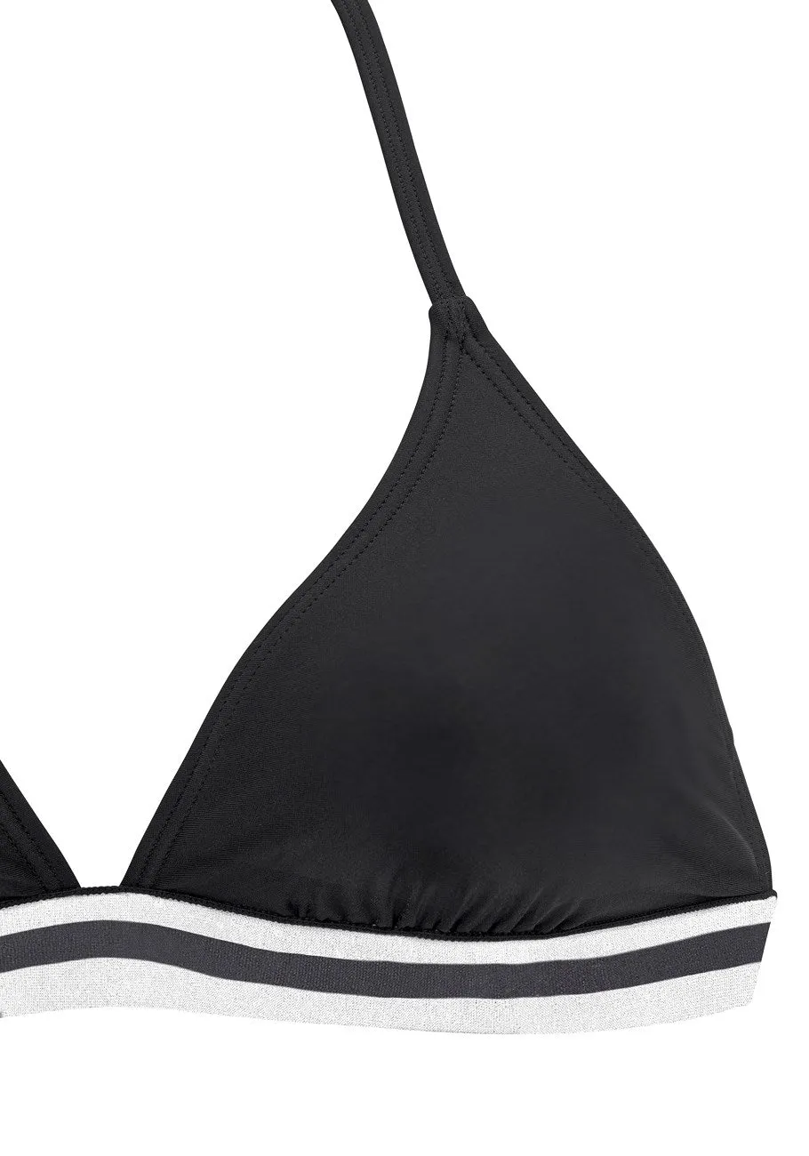 LASCANA Women's Stripe Band Bikini Swim Bottom