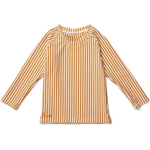 Liewood Noah Swim Tee Stripe Mustard/White
