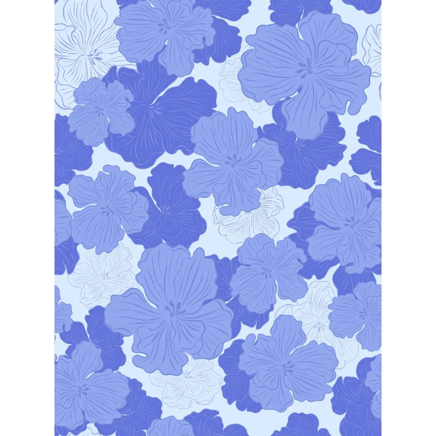 Lila Bikini Bottom In Blue Floral