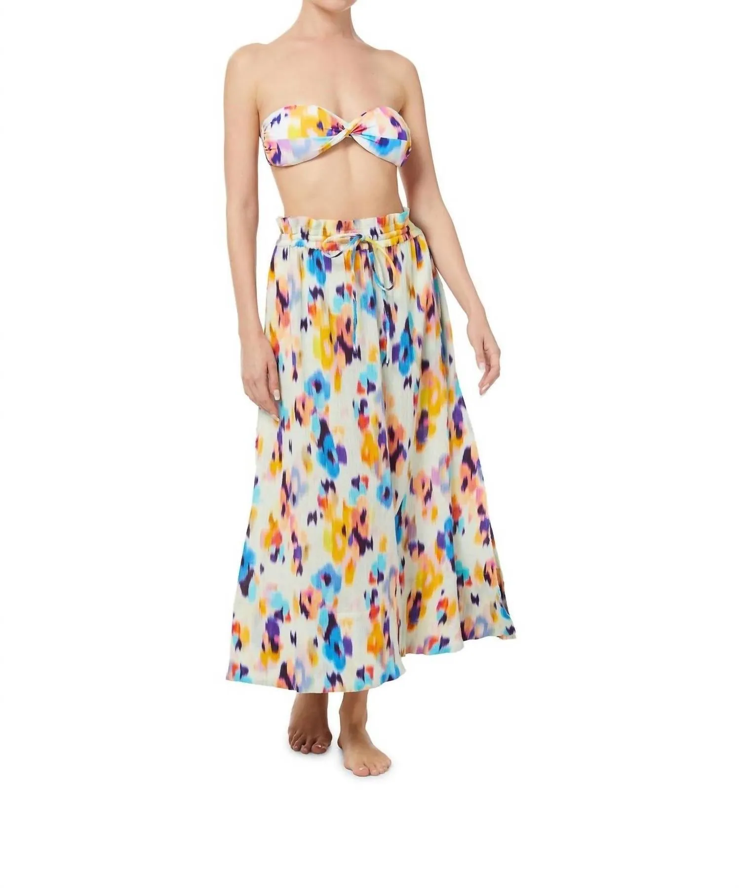 Loryn Top In Floral Ikat