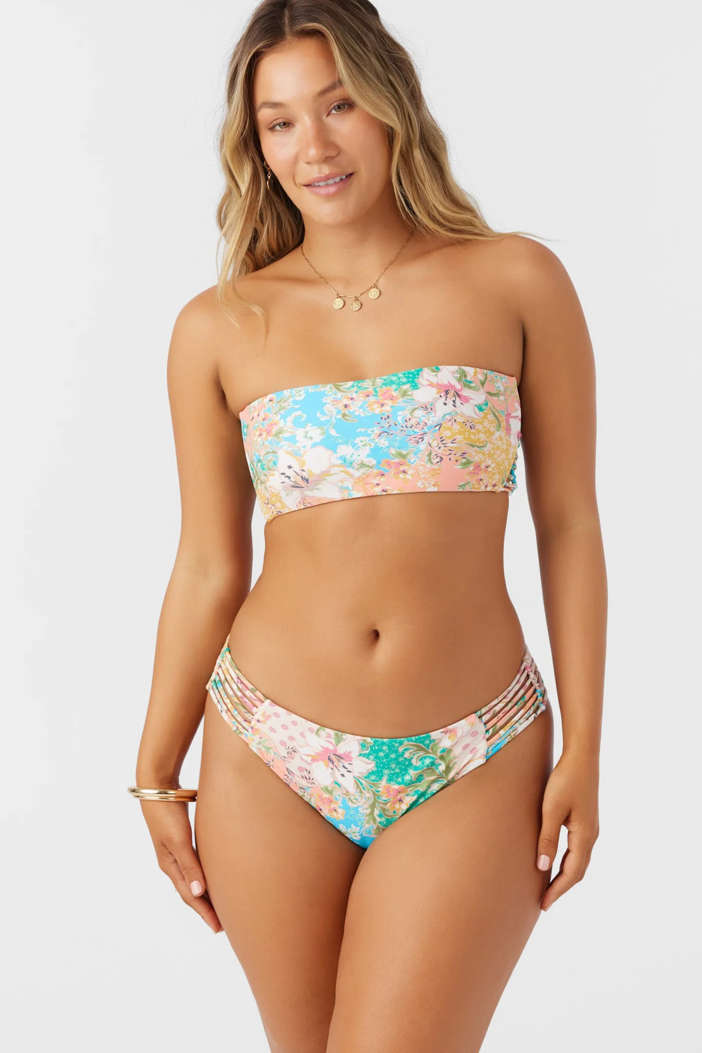 LUA FLORAL BELLS BANDEAU TOP