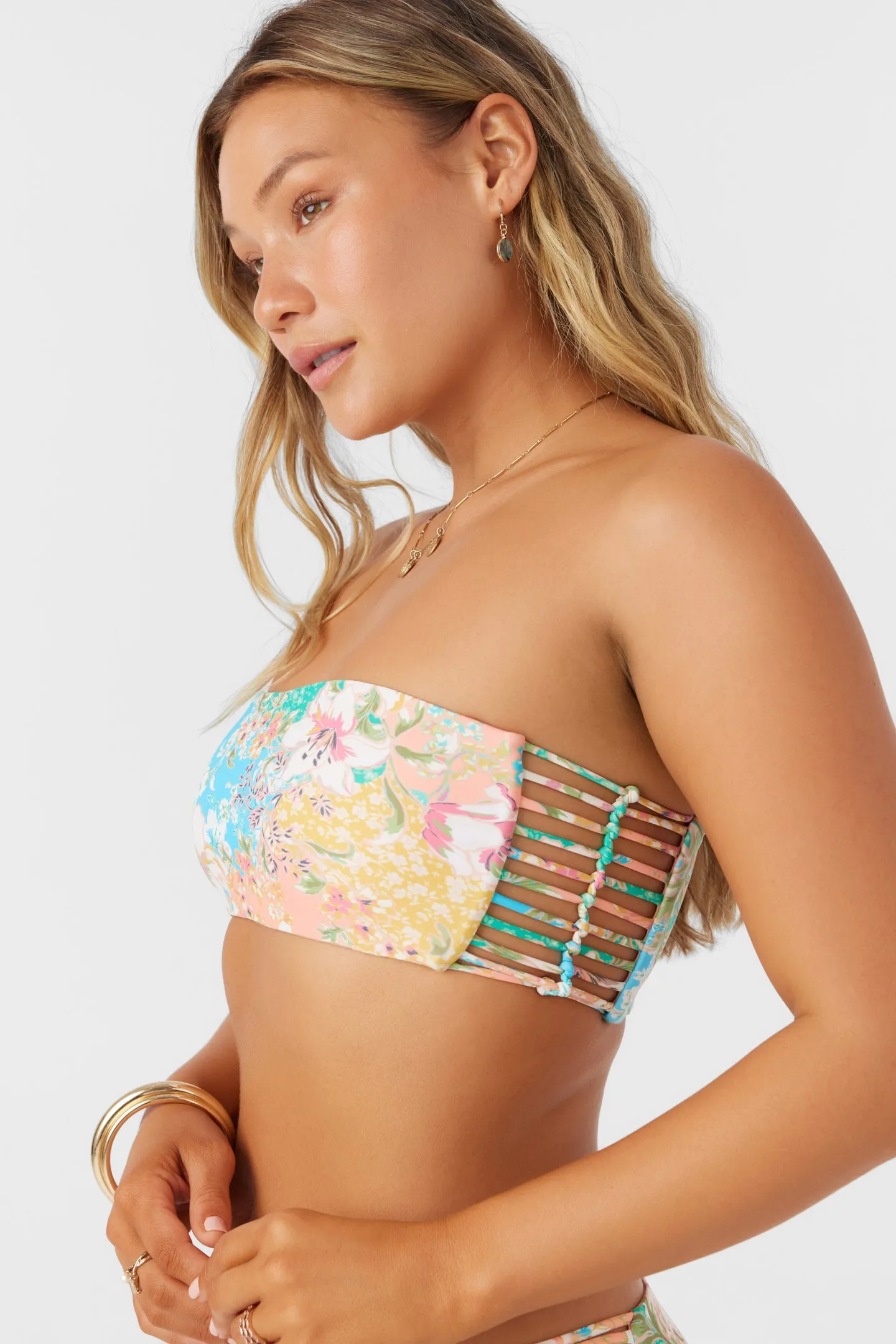 LUA FLORAL BELLS BANDEAU TOP