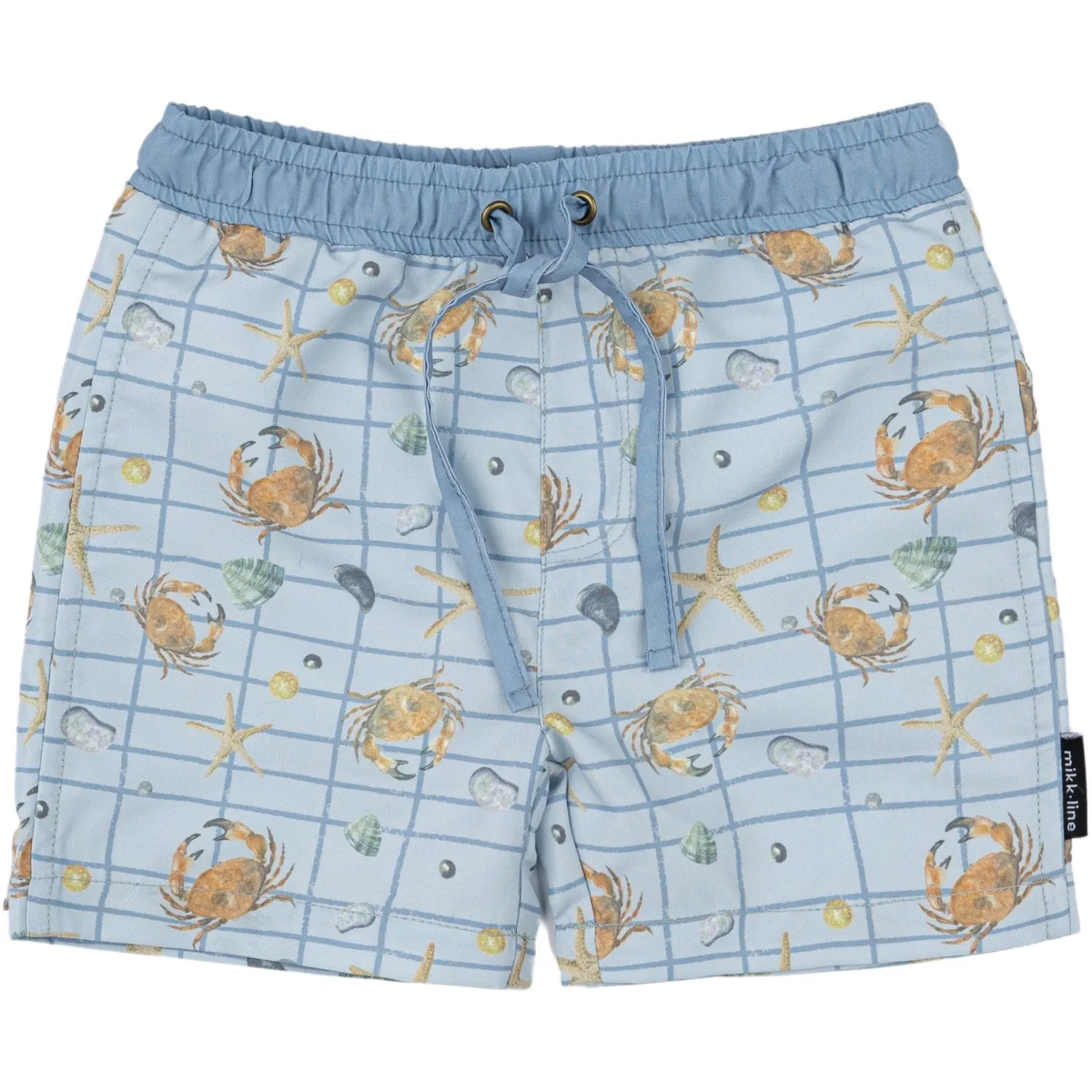 Mikk-Line Faded Denim AOP Swim Shorts