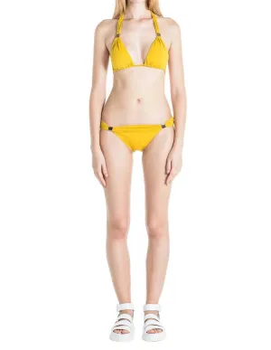Nina Classic Brief Bikini Bottom In Mustard