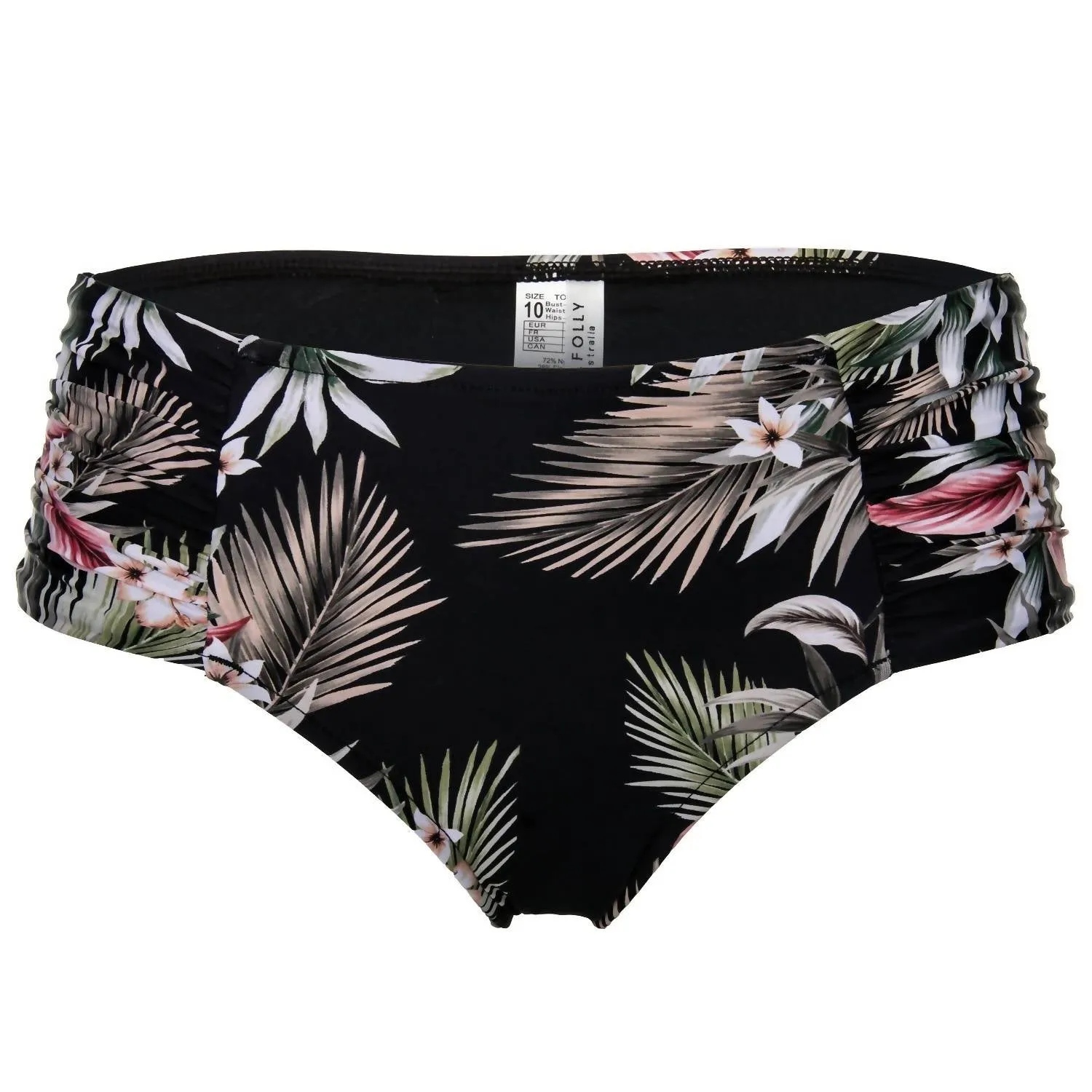 Ocean Alley Wide Side Retro Bottom In Black