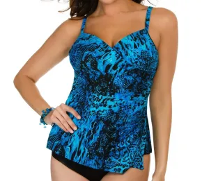 Off The Scales Paramore Underwire Tankini Top In Blue
