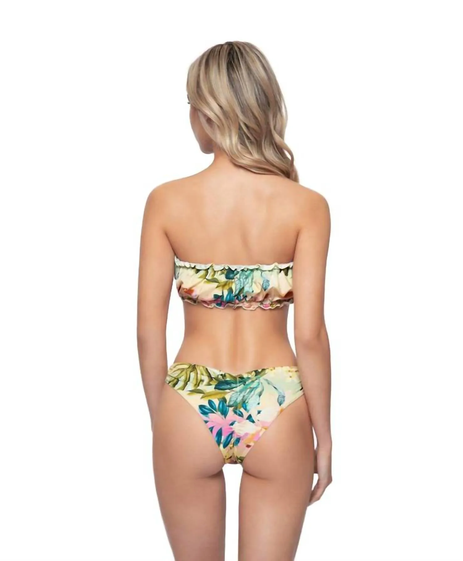Oss Remi Ruched Bandeau In Yellow