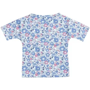 Petit Crabe Betsy B Luna Boatneck Swim Shirt Liberty fabric